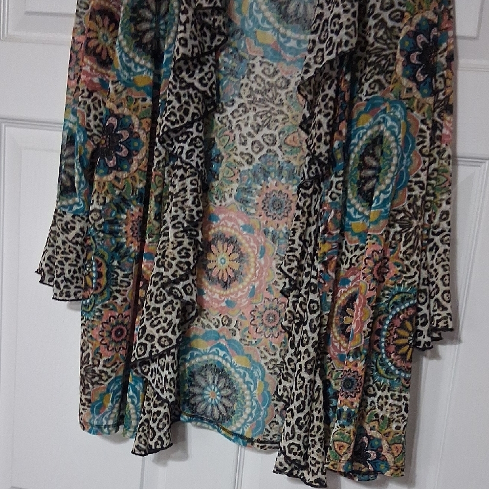 Multiples Multicolor Patterned Cardigan - Picture 4 of 4